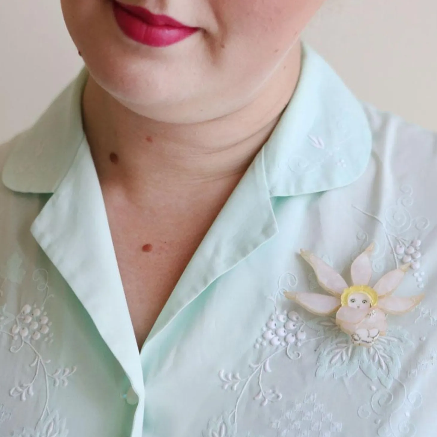Flannel Flower Brooch