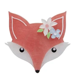 Flora Fox Face Brooch