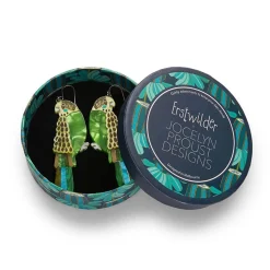 Flossie The Budgie Drop Earrings