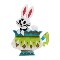 Follow The White Rabbit Brooch