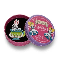 Follow The White Rabbit Brooch