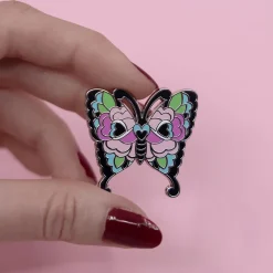 Fright Of The Butterfly Enamel Pin