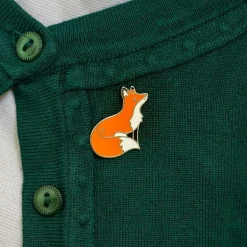 Furtive Fox Enamel Pin