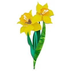 Garden Goddess Daffodil Brooch