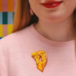 Gingerly Awaiting Gina Brooch