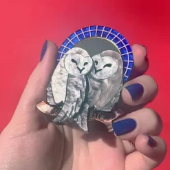 Good Omens Owls Brooch