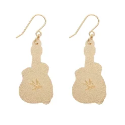 Guitar Blues Enamel Drop Earrings