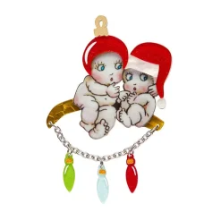 Gumnut Christmas Cuddles Brooch