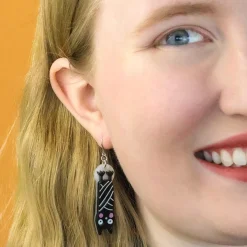 Halloween Hang-Up Bat Drop Earrings
