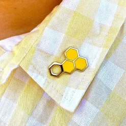 Happy Honeycomb Enamel Pin