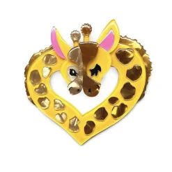 Heart Of Africa Giraffes Brooch