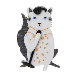 Hound Dog Cat Brooch