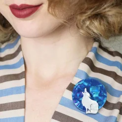 Howling At The Moon Brooch