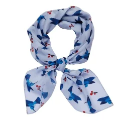 Hyacinth Hummingbird Head Scarf