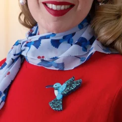 Hyacinth The Hummingbird Brooch