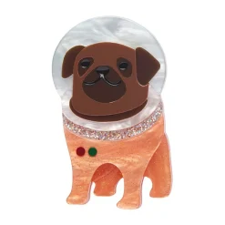 Interplanetary Pug Brooch