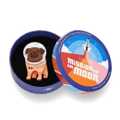 Interplanetary Pug Brooch