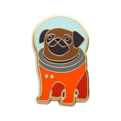 Interplanetary Pug Enamel Pin