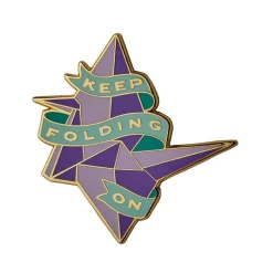 Keep Folding On Enamel Pin