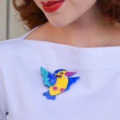 Khary Of The Kalahary Kingfisher Brooch