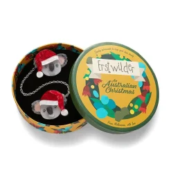 Koala Claus Double Brooch