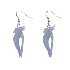 Kookaburra Ripple Resin Drop Earrings - Blue