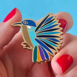 Kyrie Kingfisher Enamel Pin