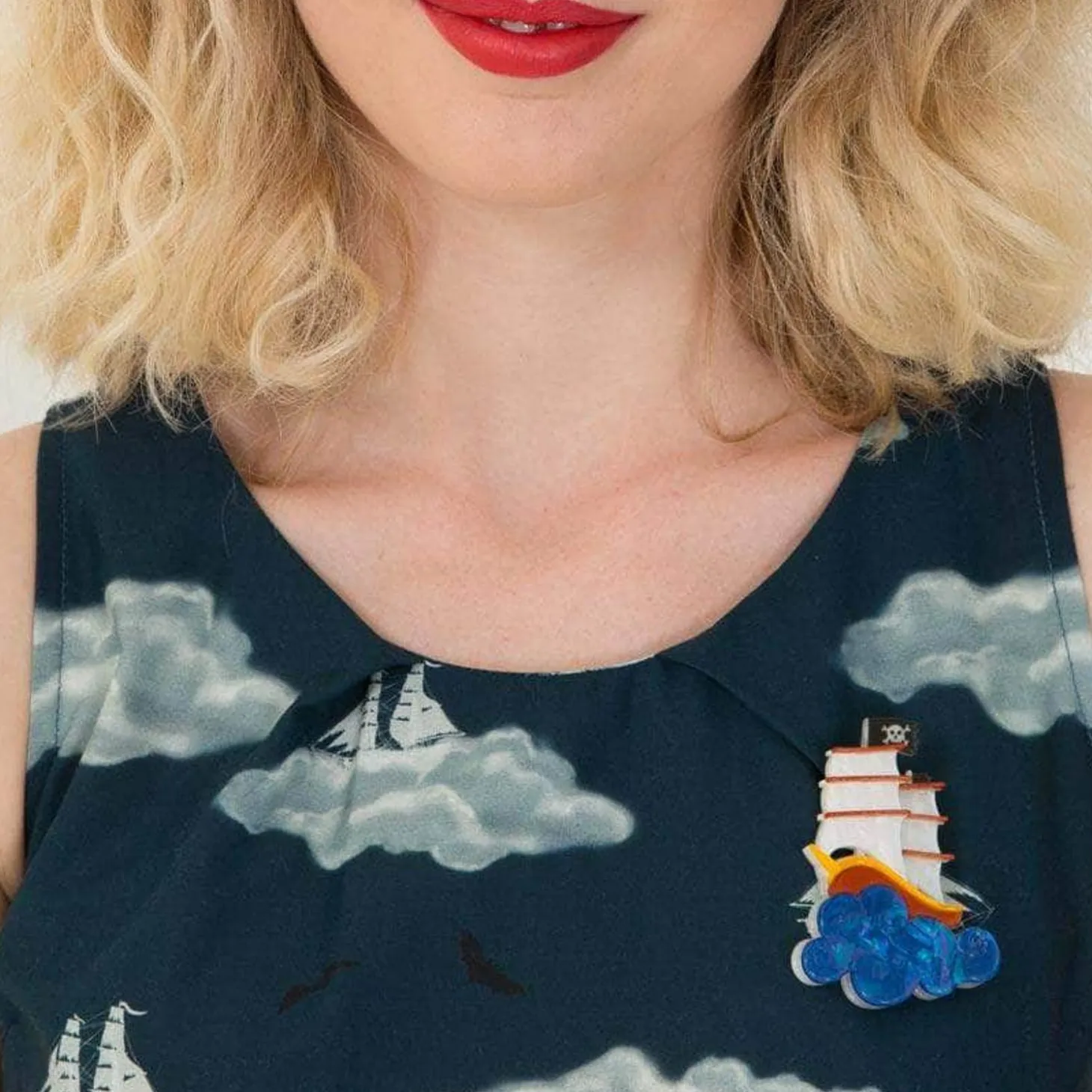 La Concorde Pirate Ship Brooch