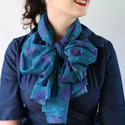 Le Peacock Royal Large Neck Scarf