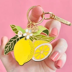 Lemon Drop Enamel Key Ring