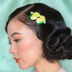 Lemon Drop Hair Clips Set - 2 Piece