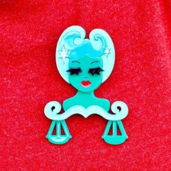 Libra The Learned Brooch