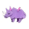 Life By The Horns Rhino Brooch