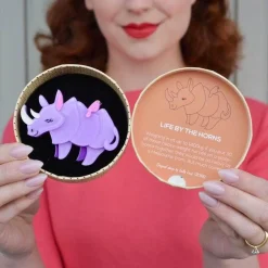 Life By The Horns Rhino Brooch