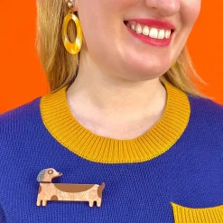 Long Dog Brooch