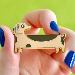 Long Dog Enamel Pin