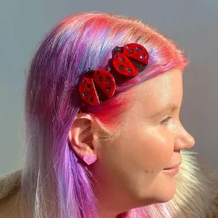 Lou-Lou Ladybug Hair Clips Set - 2 Piece