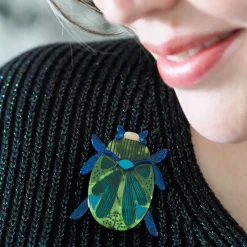 Luck Of The Beetle Brooch