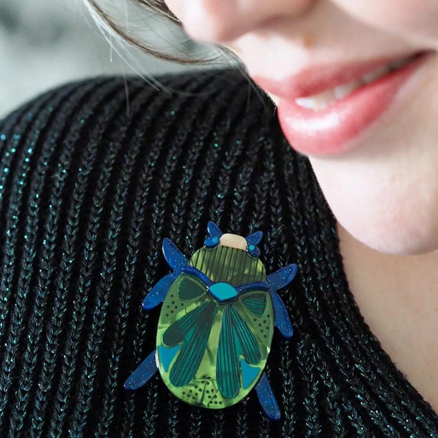 Luck Of The Beetle Brooch