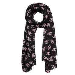 Madame Caniche Large Neck Scarf - Black
