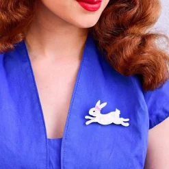 Marshmallow Rabbit Brooch