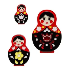 Matryoshka Memories Toy Brooch Set