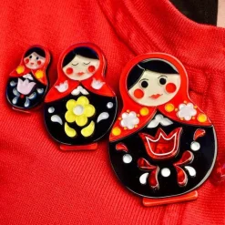 Matryoshka Memories Toy Brooch Set