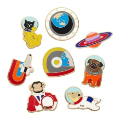 Mission To The Moon Enamel Pin Pack - 8 Piece