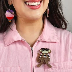 Moe The Monkey Lover Brooch