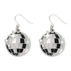 Mosaic Mirror Enamel Drop Earrings