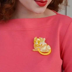 Mother Cub Love Lion Brooch