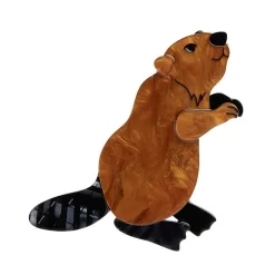 Mr. Beaver'S Bark Brooch