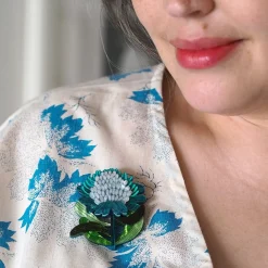 Mythical Blue Waratah Brooch