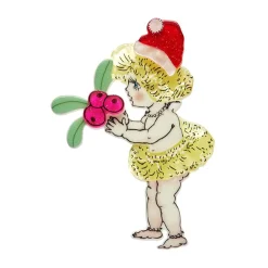 Native Berries Christmas Brooch